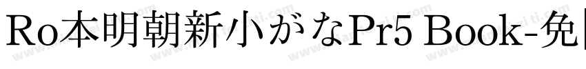Ro本明朝新小がなPr5 Book字体转换